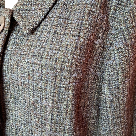 J. Jill large tweed swing style jacket lined pockets collared career business - Picture 4 of 7